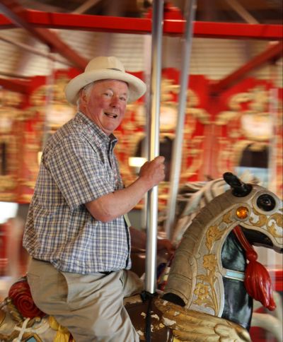 Man on carousel